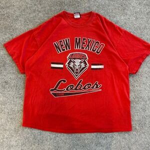 Vintage Old Varsity Brand New Mexico Lobos College University T-Shirt Adult 2XL